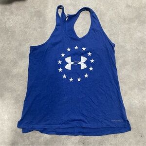 Under Armour Women's Blue freedom racer back Tank Top sz XL
